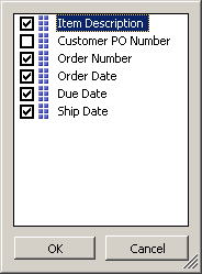 Item Description in Drillthrough Columns box