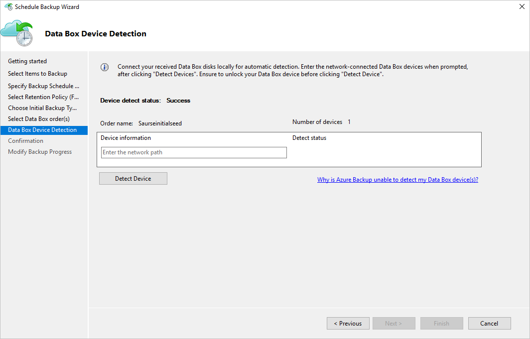 Screenshot shows how to enter the network path.