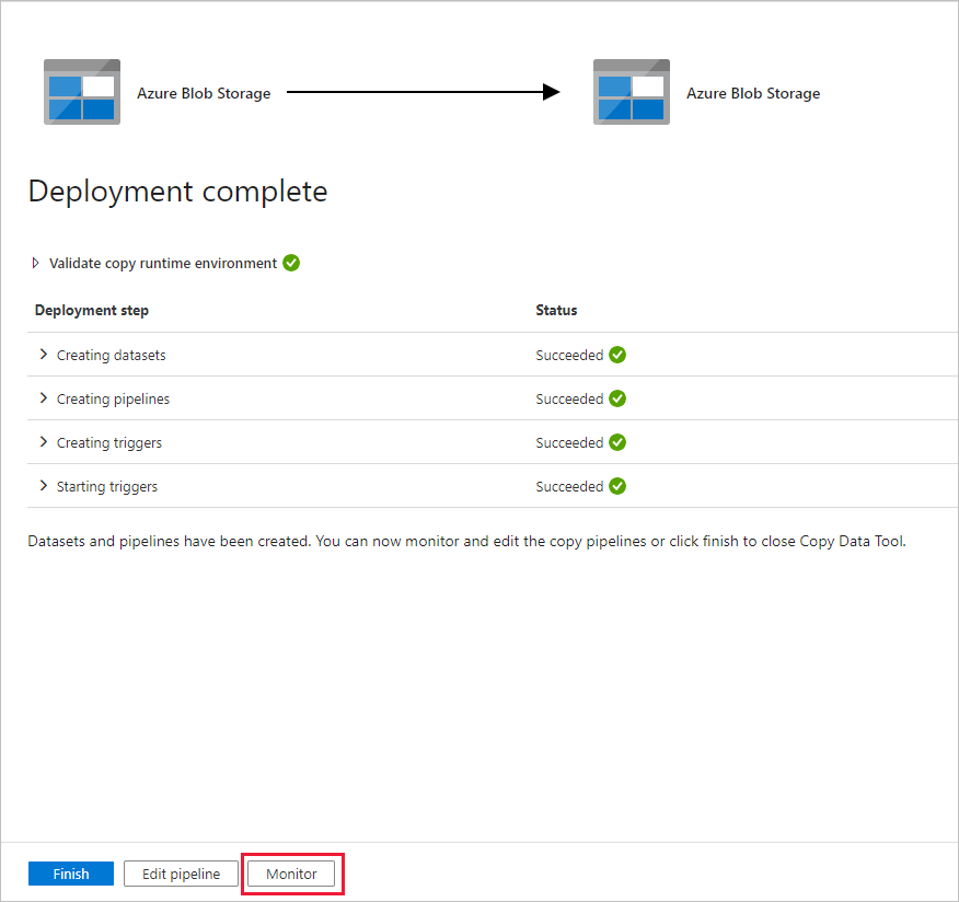 Deployment page