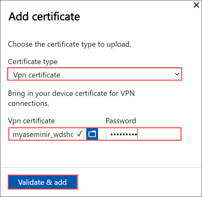 Local web UI "Certificates" page