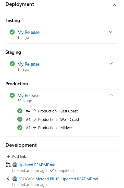 Screenshot of Release Settings Stages, including Testing, Staging, Production, and Development.