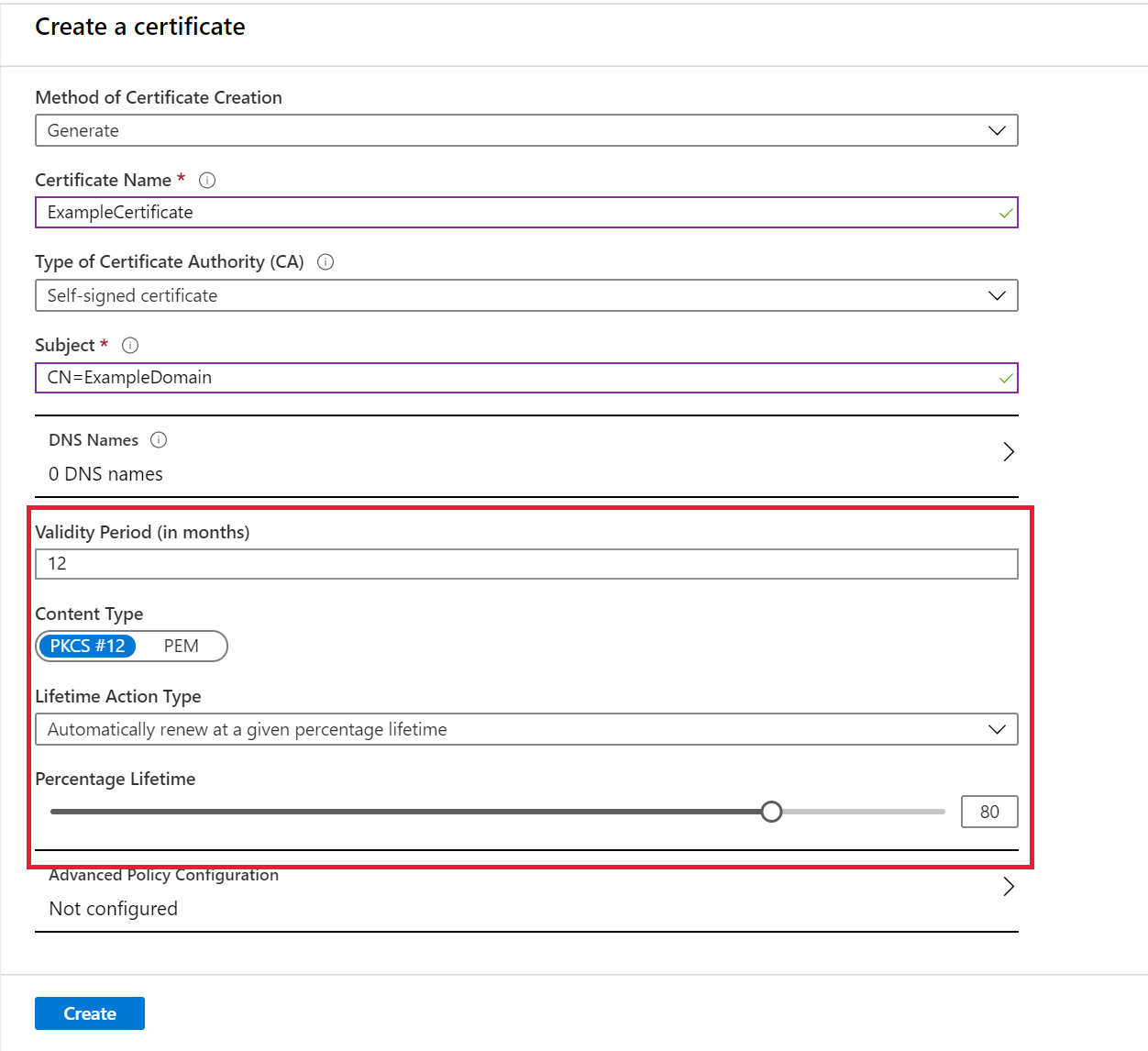 Certificate lifecycle