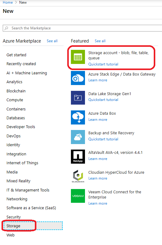 Azure - add storage