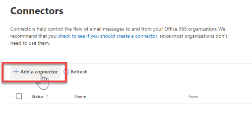 Microsoft 365 Admin Center connector add