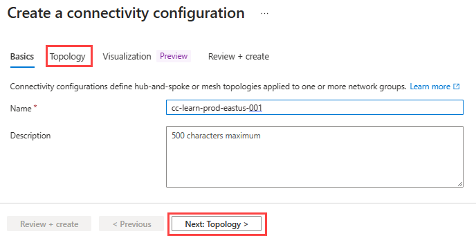 Screenshot of add a connectivity configuration page.