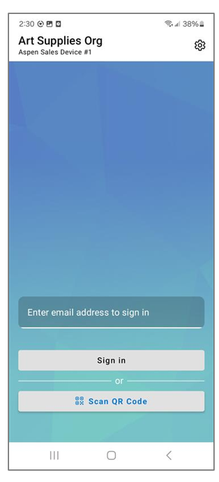 Screenshot that shows Managed Home Screen sign-in experience.