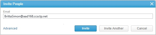 "Invite People" dialog box