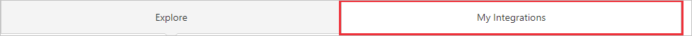 Screenshot of the two Integrations options with the My Integrations option called out.