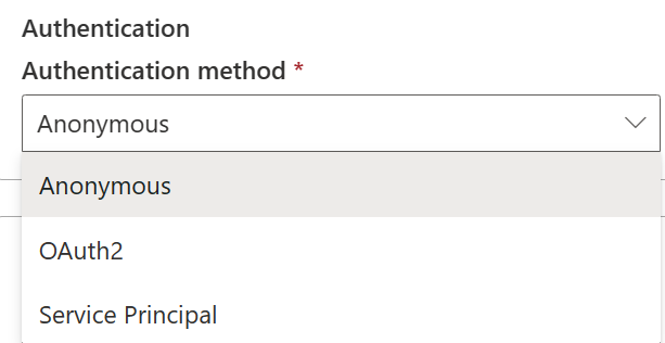 Screenshot showing that authentication method of SharePoint Online List.