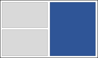 Diagram of the report page layout showing the table visual placed in the report page.