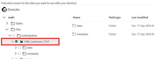 Screenshot showing the contents of a shortcut target path during shortcut creation.