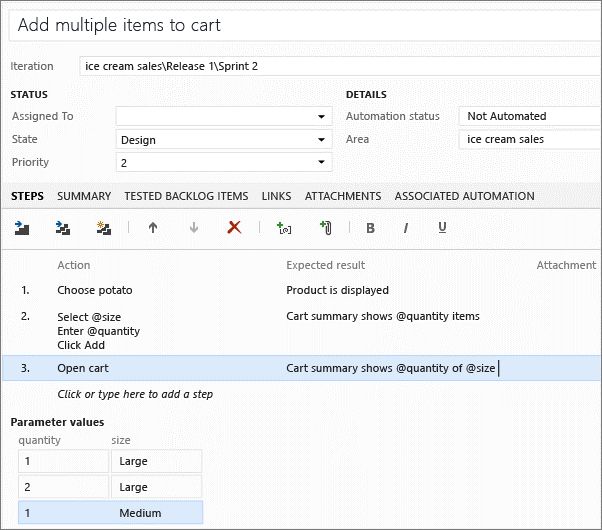 Creating a parameter