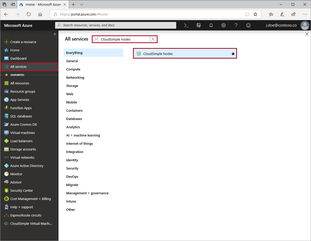 Search CloudSimple Nodes