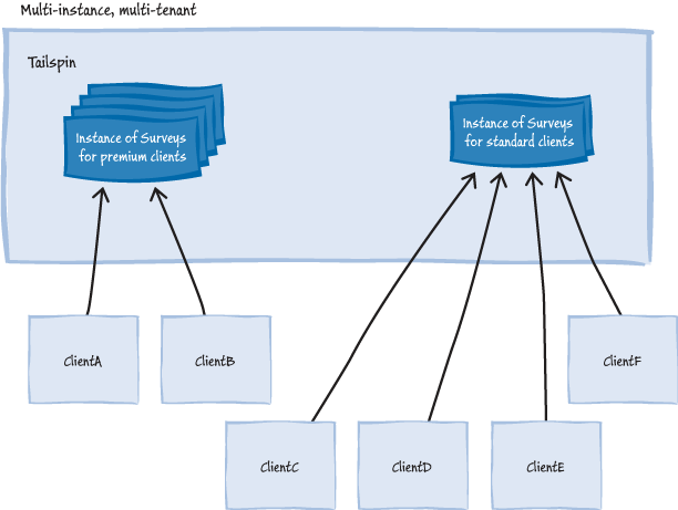 Figure 4 - Using multiple multi-tenant instances