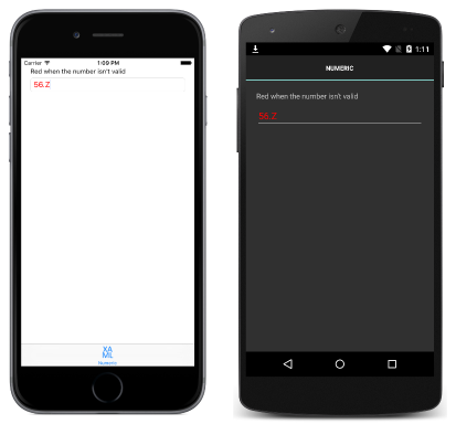 Sample Application with Xamarin.Forms Behavior