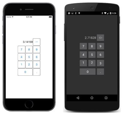 Triple screenshot of Keypad Grid