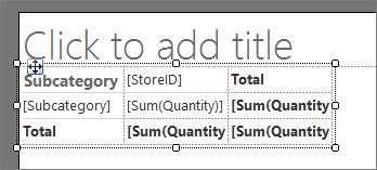 Screenshot of the matrix with the three columns and three rows.