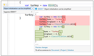 Use object initializer