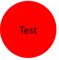 Text overlaid on a circle