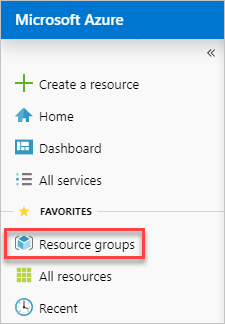 Snímek obrazovky s výběrem skupin prostředků na webu Azure Portal