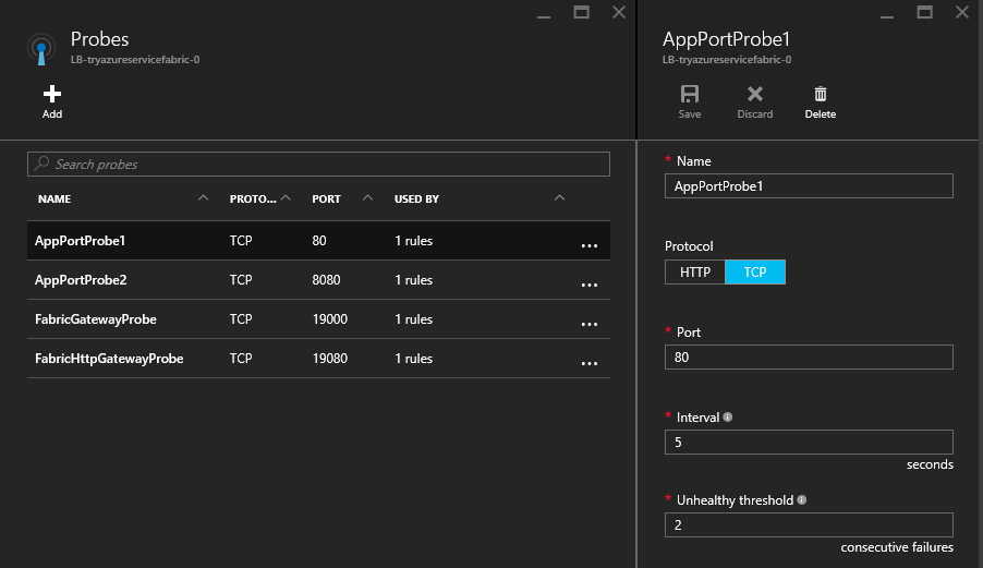 Předávání provozu v Azure Load Balanceru