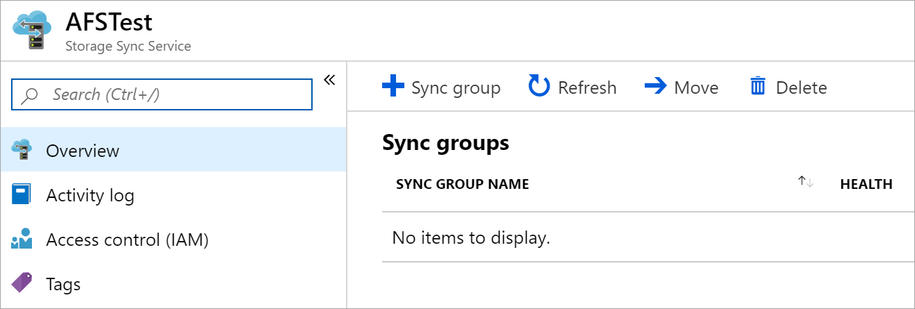 Vytvoření nové skupiny synchronizace na webu Azure Portal