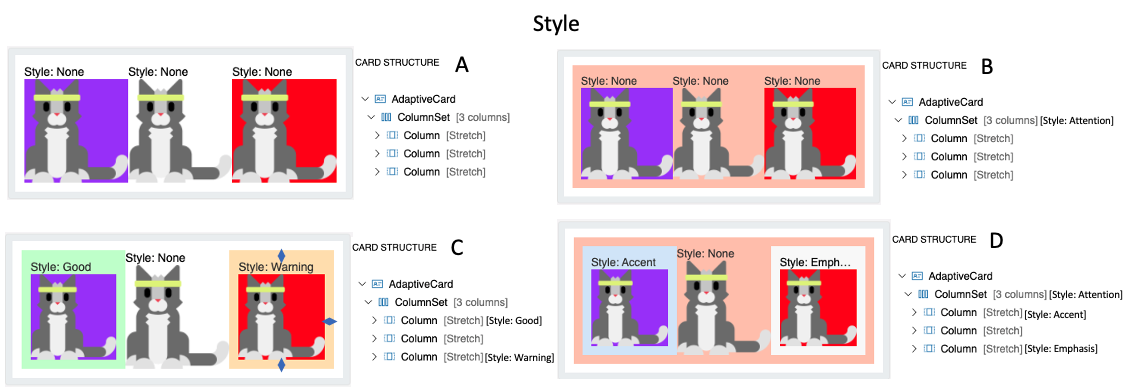 Columns and ColumnSet Style Combination