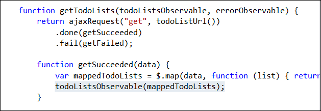 Snímek obrazovky se souborem kódu, který Visual Studio otevře, a zvýrazní odpovídající skript, pokud kliknete na položku v zásobníku volání.