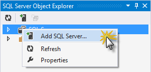 Přidání instance SQL Server