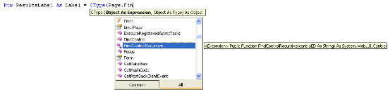 Metody rozšíření jsou zahrnuty v rozevíracích sadě IntelliSense.