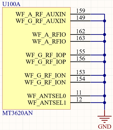 MT3620 Wi-Fi RF špendlíky