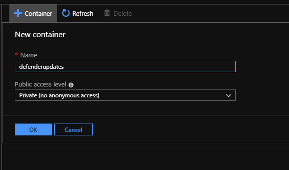 Azure Stack Hub Defender – kontejner