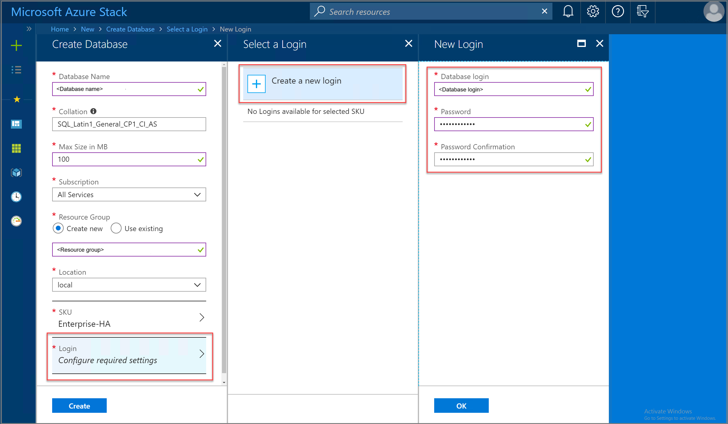 Vytvoření přihlášení na uživatelském portálu Azure Stack Hub