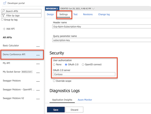 Konfigurace autorizačního serveru OAuth 2.0