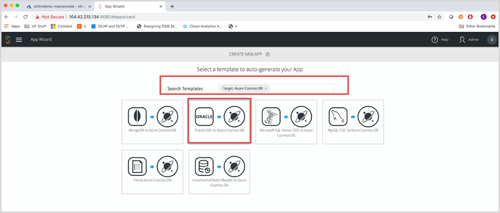 Výběr Oracle CDC do Azure Cosmos DB