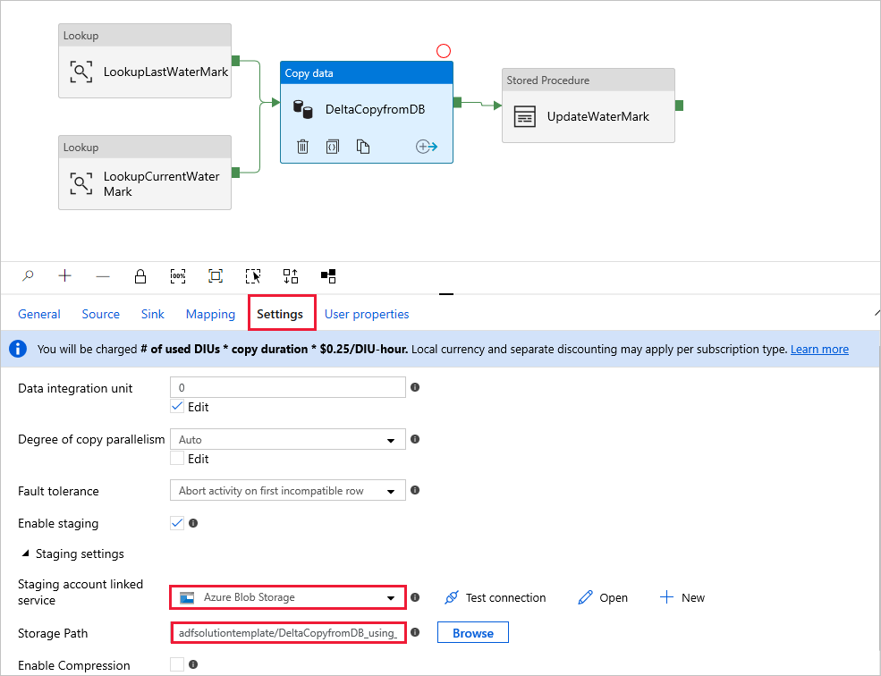 Snímek obrazovky znázorňující, kde konfigurovat PolyBase