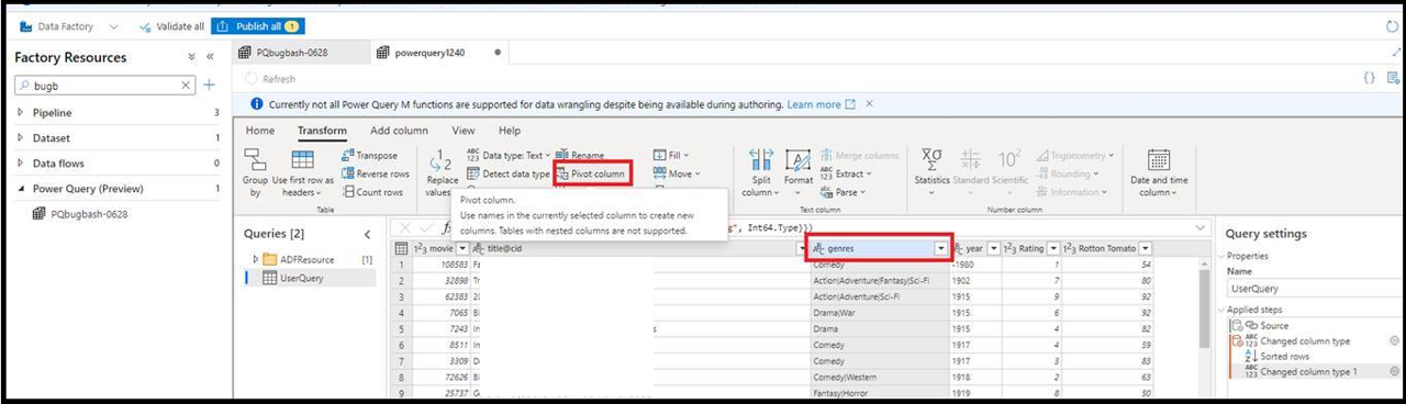 Common v Power Query Pivotu