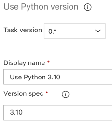 Azure DevOps set Python verze 2