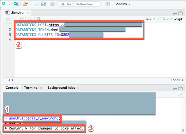 Nastavení proměnných prostředí pro Databricks Connect