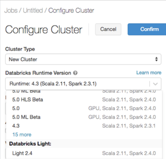 Výběr databricks Light