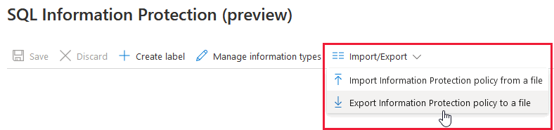 Export a import zásad ochranyinformacích