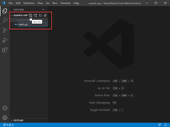 Snímek obrazovky znázorňující, jak vytvořit soubor v editoru Visual Studio Code