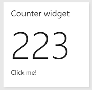 Widget čítače