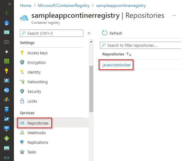 Image Dockeru publikovaná ve službě Azure Container Registry