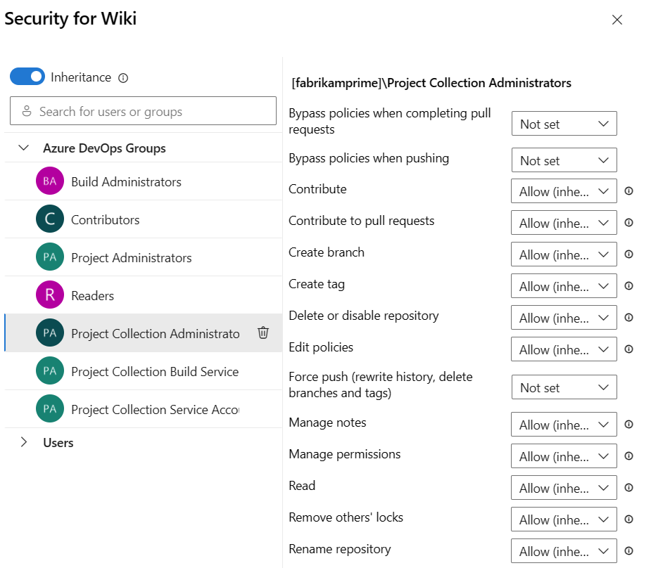 Snímek obrazovky s dialogovým oknem zabezpečení wikiwebu