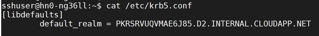 Hive Warehouse Connector AAD Domain.