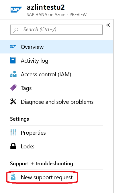 inicializovat žádost o službu – krok 1 na webu Azure Portal