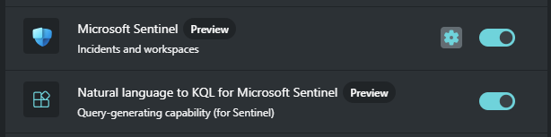 Snímek obrazovky s ikonou ozubeného kola pro přizpůsobení modulu plug-in Microsoft Sentinel