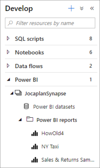 Rozbalte Power BI a pracovní prostor.