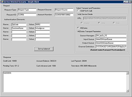 Image that shows the SUCCESS response if the request is handled successfully.